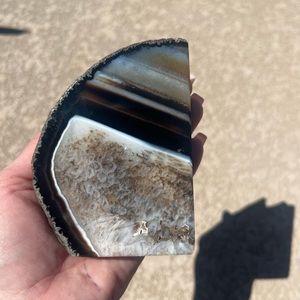 Black onyx agate crystal